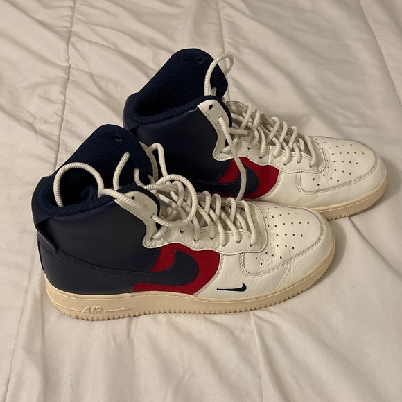 Nike Other - Nike Air Force 1 High Top Nautical Redux Blue Red & White Men’s Size 8.5